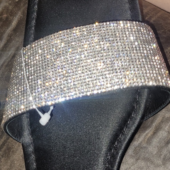 EUC Good American Kickstand Slide Sandal Mules Black Diamond size 11 - Picture 8 of 9